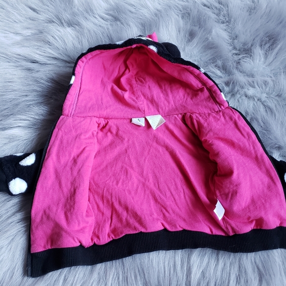 Disney baby Minnie Mouse fleece hooded jacket Size 3 Months - Picture 3 of 10
